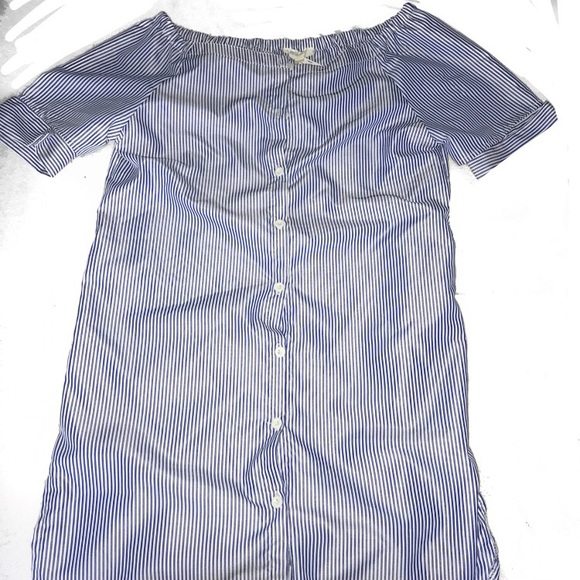 Blue and White striped dress - Picture 2 of 3